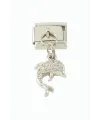 Yunus Zirkon Taşlı Sallatılı Çelik Charm