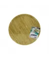 Yuvarlak=38cm Ahşap Bambu Servis Sunum Tepsi - Tahtası
