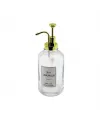 Yuvarlak Cam Şişe - Şeffafsıvı Sabunluk 500ml Pompa - Musluk Ayrık Model Başlı