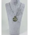 Yuvarlak Plaka Tasarım Küçük Boy Çelik Erkek Kolye - Ekl0125