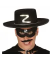 Z Logolu Yetişkin Zorro Şapkası ve Zorro Maskesi