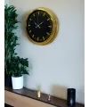 Zarif Klasik Stil 40 Cm Metal Gold Duvar Saati