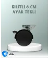 Zemin Korumalı 6 Cm Kilitli Döner Ayak