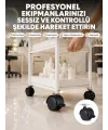 Zemin Korumalı Kilitli Ayak Tekerlek Seti 6 Cm