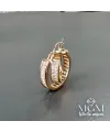 Zirkon Baget Taşlı Halka Küpe - Kp00128