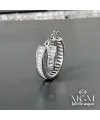 Zirkon Baget Taşlı Halka Küpe - Kp00129