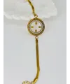 Zirkon Taşlı Çelik Çelik Bileklikler 17 + 4 Cm  - Kbl0365
