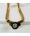 Zirkon Taşlı Çelik Çelik Kolye 40+5 Cm - Kl0194