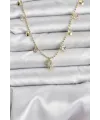 ietaks™ Zirkon Taşlı Kutup Yıldızı Model Pirinç Gold Renk Kadın Kolye