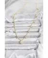 ietaks™ Zirkon Taşlı Kutup Yıldızı Model Pirinç Gold Renk Kadın Kolye