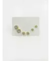   Zirkon Taşlı Pirinç Altılı  Kombin Küpe - Kp00621