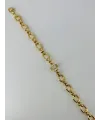    Zirkon Taşlı Pirinç Bileklikler 17+4 Cm  - Kbl0379