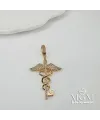 Zirkon Taşlı Pirinç Charmlar - Charm0009