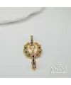 Zirkon Taşlı Pirinç Charmlar - Charm0012
