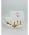   Zirkon Taşlı Pirinç Üçlü Kombin Küpe - Kp00535