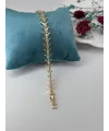    Zirkon Taşlı Pirinç Zirkon Bileklikler 17+2 Cm  - Kbl0271