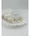 Zirkon Taşlı Pirinç Zirkon Küpe - Kp00320