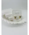 Zirkon Taşlı Pirinç Zirkon Küpe - Kp00330