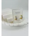 Zirkon Taşlı Pirinç Zirkon Küpe - Kp00332