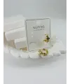 Zirkon Taşlı Pirinç Zirkon Küpe - Kp00348