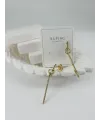 Zirkon Taşlı Pirinç Zirkon Küpe - Kp00363