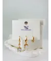 Zirkon Taşlı Üçlü Kombin Küpe - Kp00046