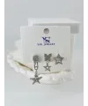 Zirkon Taşlı Üçlü Kombin Küpe - Kp00047