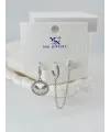 Zirkon Taşlı Üçlü Kombin Küpe - Kp00057