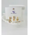 Zirkon Taşlı Üçlü Kombin Küpe - Kp00058