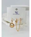Zirkon Taşlı Üçlü Kombin Küpe - Kp00060