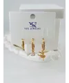 Zirkon Taşlı Üçlü Kombin Küpe - Kp00065