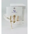 Zirkon Taşlı Üçlü Kombin Küpe - Kp00068
