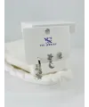 Zirkon Taşlı Üçlü Kombin Küpe - Kp00069