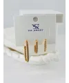 Zirkon Taşlı Üçlü Kombin Küpe - Kp00075