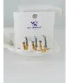 Zirkon Taşlı Üçlü Kombin Küpe - Kp00367