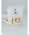 Zirkon Taşlı Üçlü Kombin Küpe - Kp00370