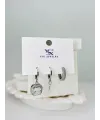 Zirkon Taşlı Üçlü Kombin Küpe - Kp00375