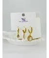 Zirkon Taşlı Üçlü Kombin Küpe - Kp00378