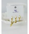 Zirkon Taşlı Üçlü Kombin Küpe - Kp00387