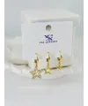 Zirkon Taşlı Üçlü Kombin Küpe - Kp00389