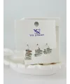 Zirkon Taşlı Üçlü Kombin Küpe - Kp00396