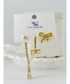 Zirkon Taşlı Üçlü Kombin Küpe - Kp00421