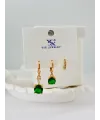 Zirkon Taşlı Üçlü Kombin Küpe - Kp00423