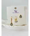 Zirkon Taşlı Üçlü Kombin Küpe - Kp00428