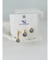 Zirkon Taşlı Ülü Kombin Küpe - Kp00368