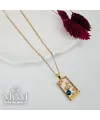 Zirkon Taşlı Zincir : Çelik Çelik Kolye 40+5 Cm - Kl0217