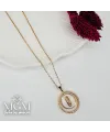 Zirkon Taşlı Zincir : Çelik Çelik Kolye 40+5 Cm - Kl0220