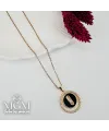 Zirkon Taşlı Zincir : Çelik Çelik Kolye 40+5 Cm - Kl0240