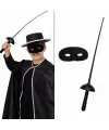 Zorro Kostüm Plastik Aksesuar Seti – Maske Ve Kılıç (67 Cm)