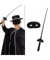 Zorro Kostüm Plastik Aksesuar Seti – Maske ve Kılıç (67 cm)